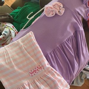 Ruffle Girl purple/pink Capri set